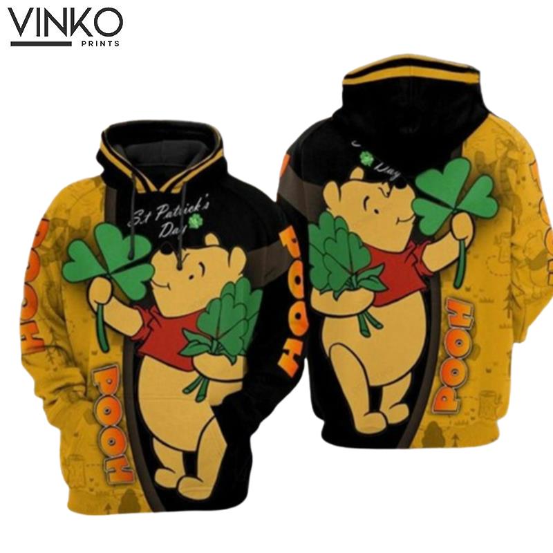 Pooh St Patricks Day Irish Hoodie