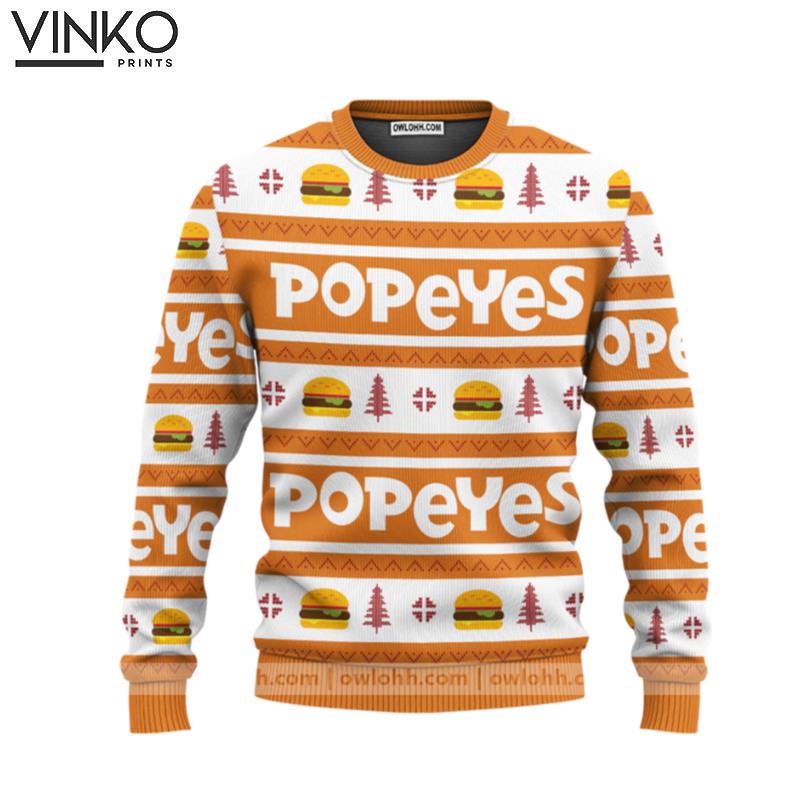 Popeyes Amazing Gift Idea Thanksgiving Gift Ugly Christmas Sweater