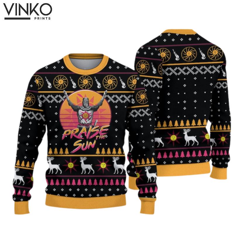 Praise The Sun Woolen For Holiday Knight Ugly Christmas Sweater