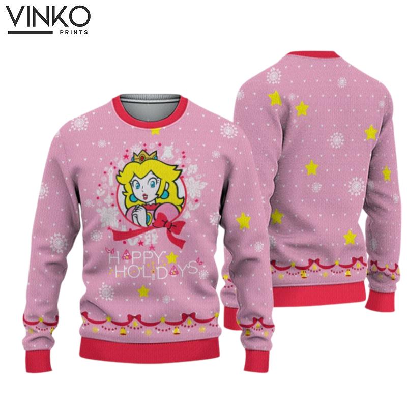 Princes Peach Super Mario Bros NES Game Ugly Christmas Sweater