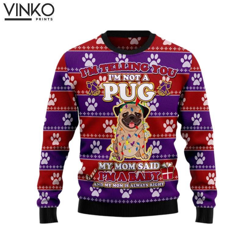 Pug Baby Christmas T249 Ugly Christmas Sweater