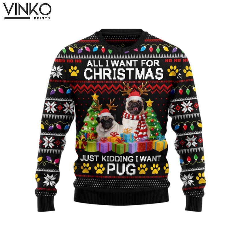 Pug Christmas HZ112505 Ugly Christmas Sweater