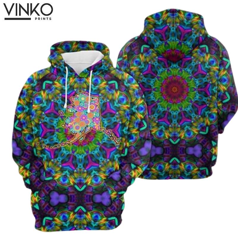 Purple Flower Alaska All Over Printed Hoodie Hoodie