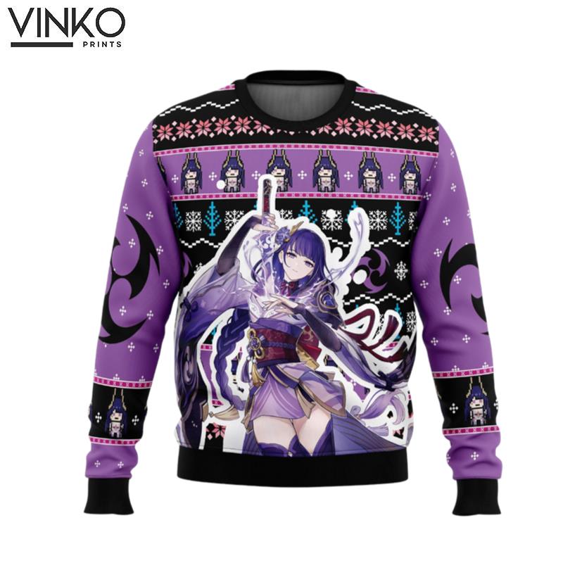 Raiden Genshin Impact Ugly Christmas Sweater