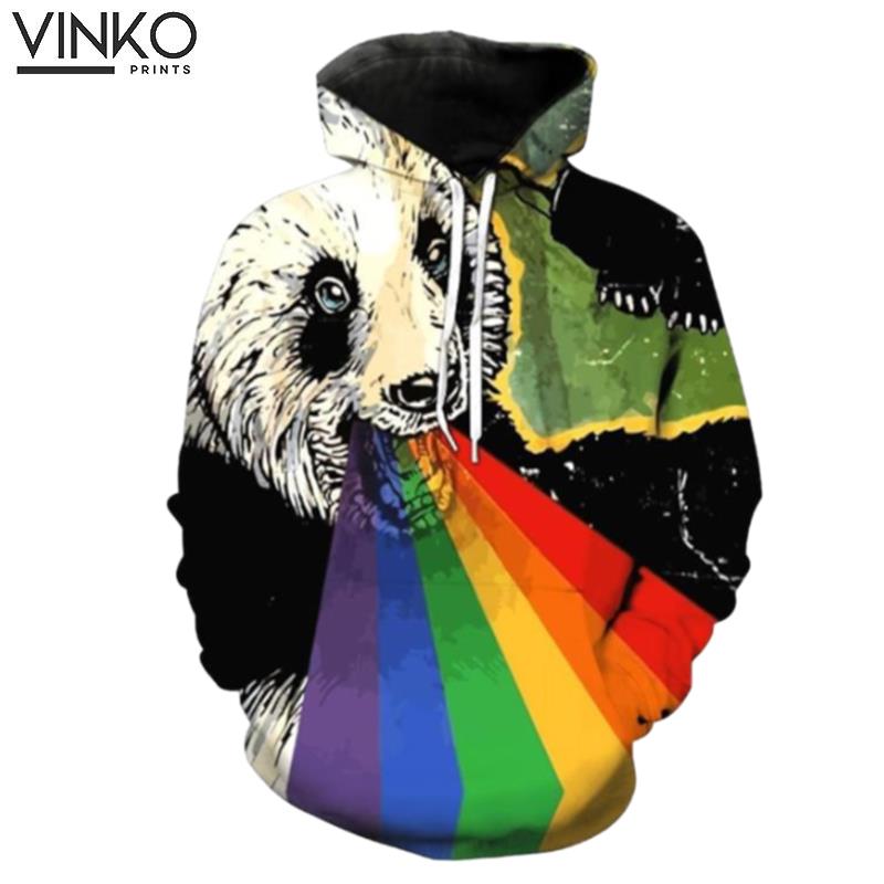 Rainbow Vomiting Panda Hoodie