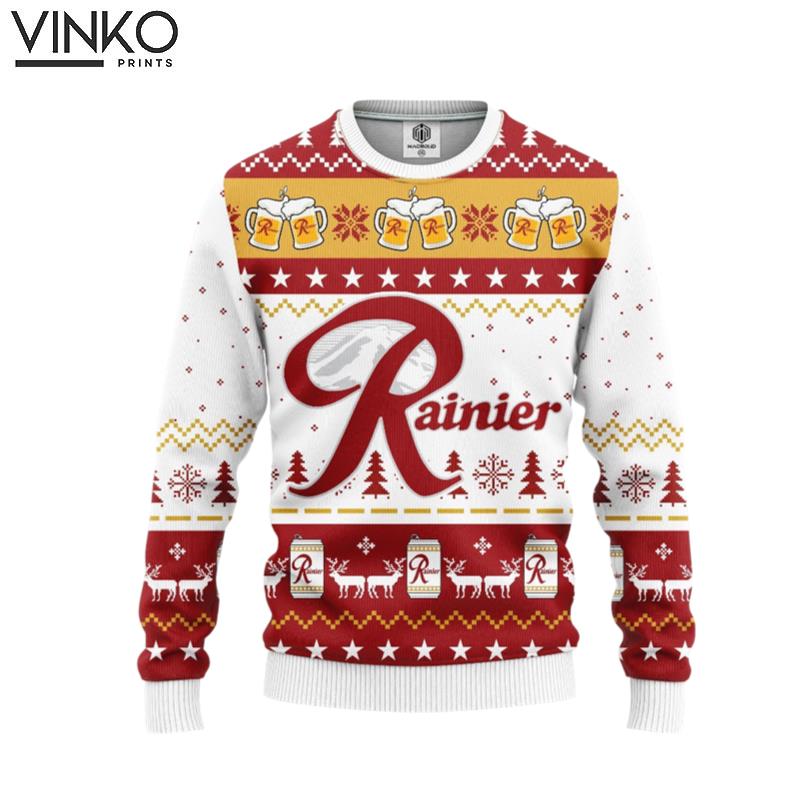 Rainier Beer Merry Xmas Gifts Ugly Christmas Sweater