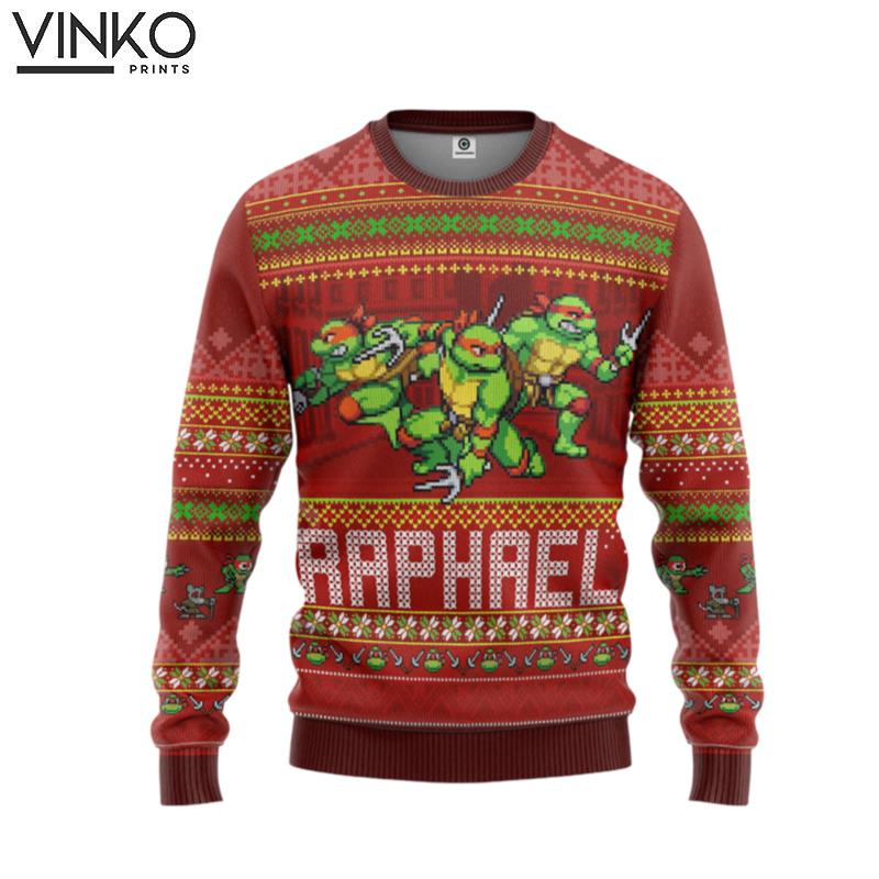 Raphael TMNT Style Custom Ugly Christmas Sweater