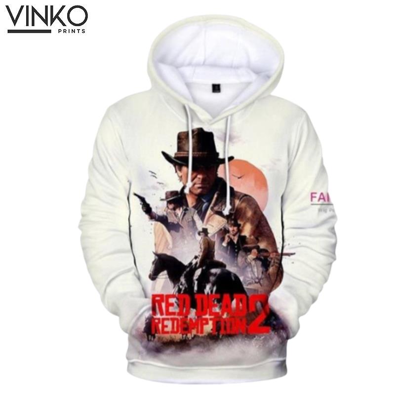 Red Dead Redemption 2 All In One White Hoodie