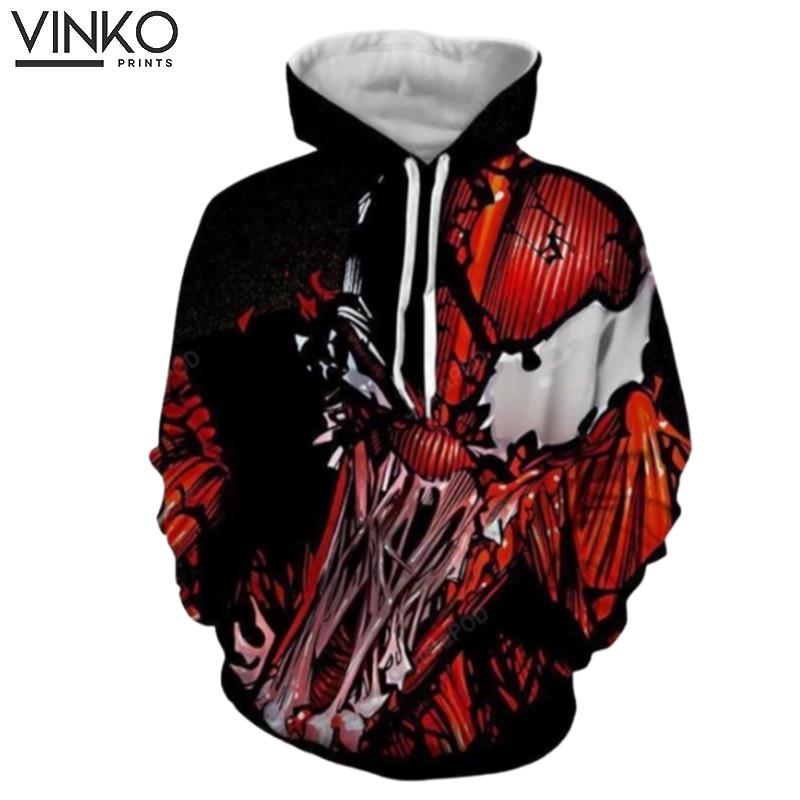 Red Venom Attack Spiderman Hoodie