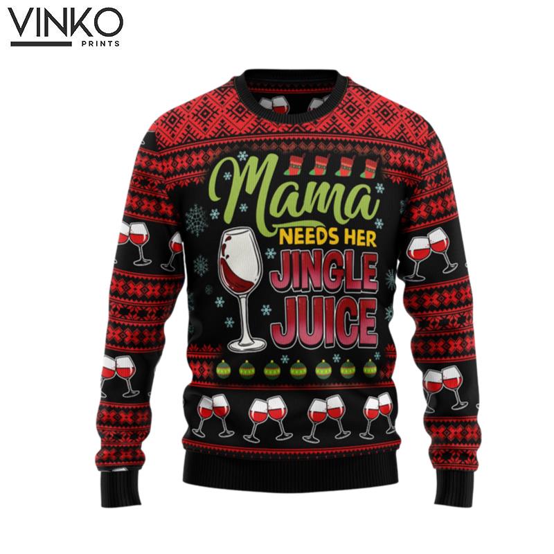 Red Wine Mama Christmas Ugly Christmas Sweater