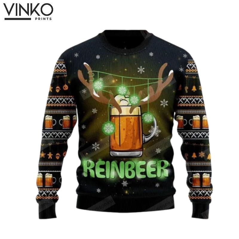 Reinbeer Awesome Beer Ugly Christmas Sweater