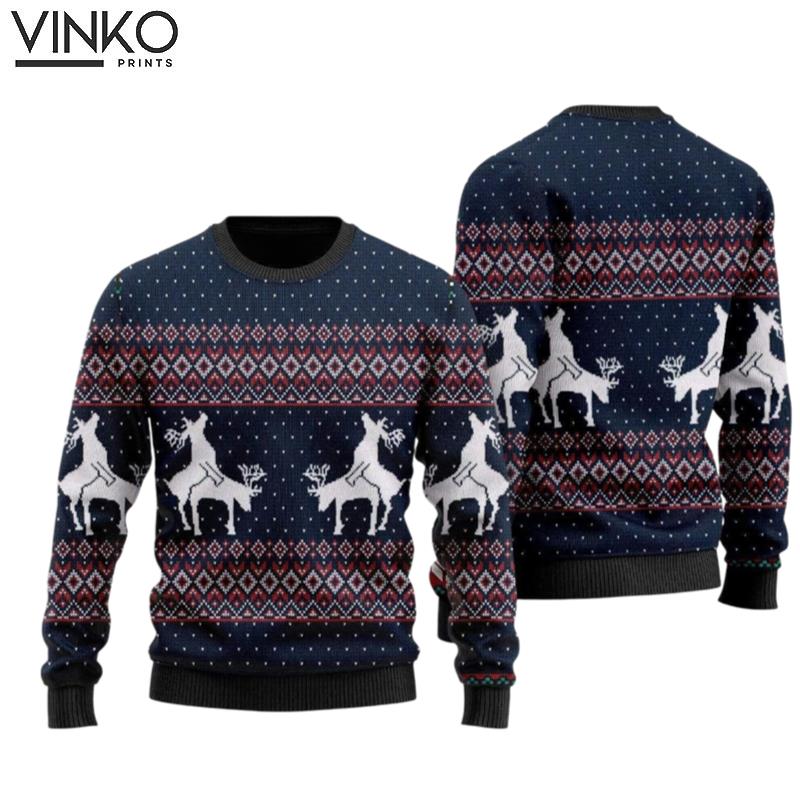 Reindeer Funny Ugly Christmas Sweater