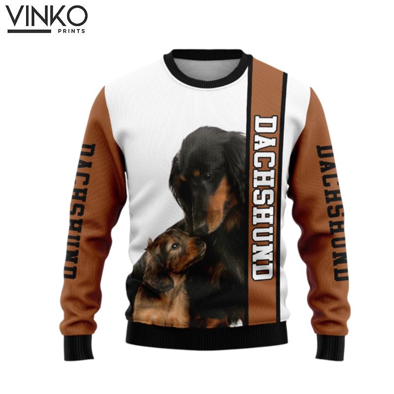 Rescued Dachshund D1011 Ugly Christmas Sweater