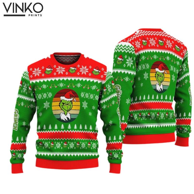 Retro Grin Ugly Christmas Sweater