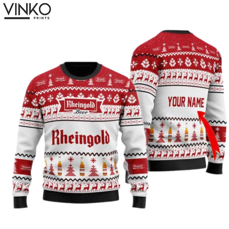 Rheingold Beer Ugly Christmas Sweater