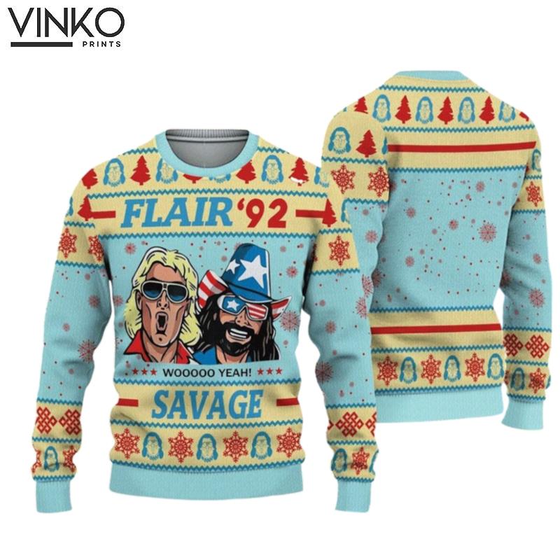 Ric Flair Flair 92 Savage Ugly Christmas Sweater