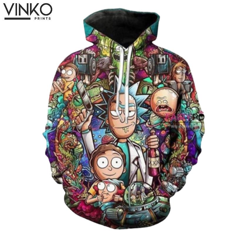 Rick And Morty All In One Multicolor Hoodie