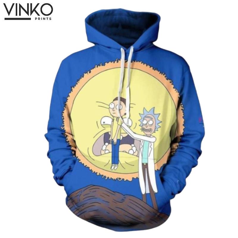 Rick And Morty Blue B Hoodie