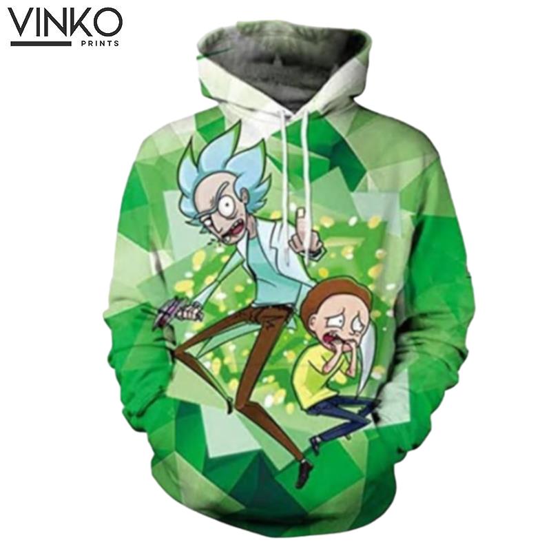 Rick And Morty Green B Hoodie