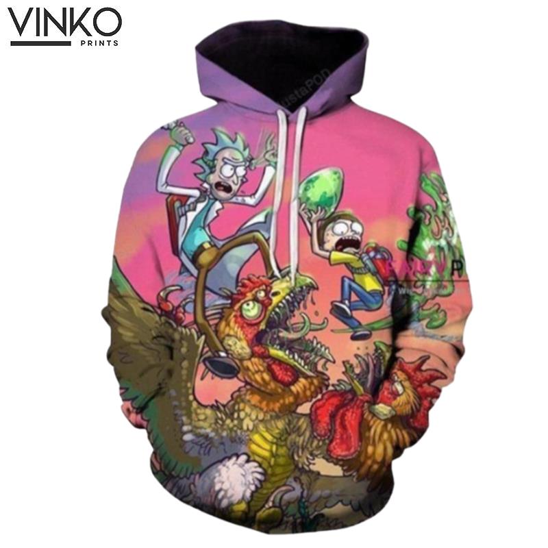 Rick And Morty Pink Hoodie