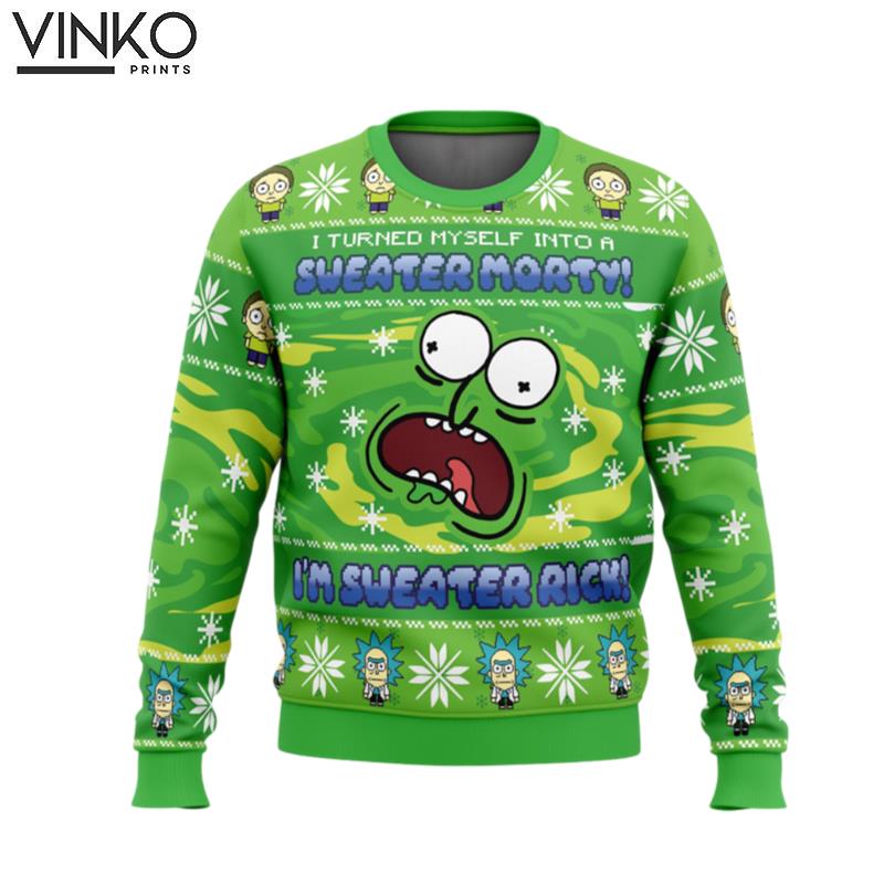 Rick Rick and Morty Ugly Christmas Sweater