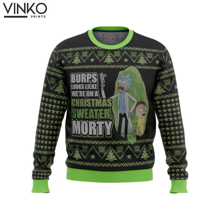 Rick and Morty We're In a Xmas Ugly Christmas Sweater