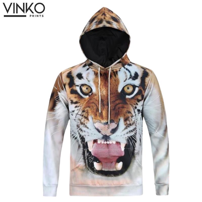 Roaring Tiger Brown & White Hoodie