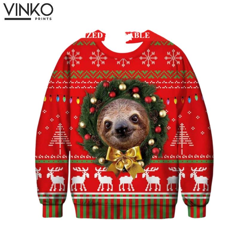 Roevite Unisex 3D Printed Christmas Ugly Christmas Sweater