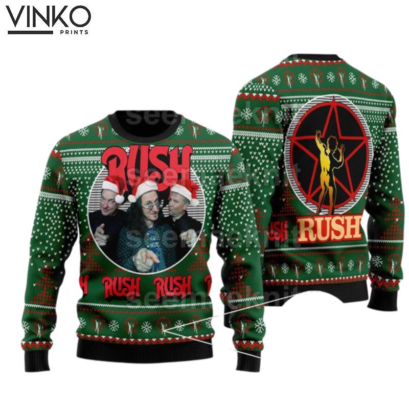 Rush Band 3D Ugly Christmas Sweater