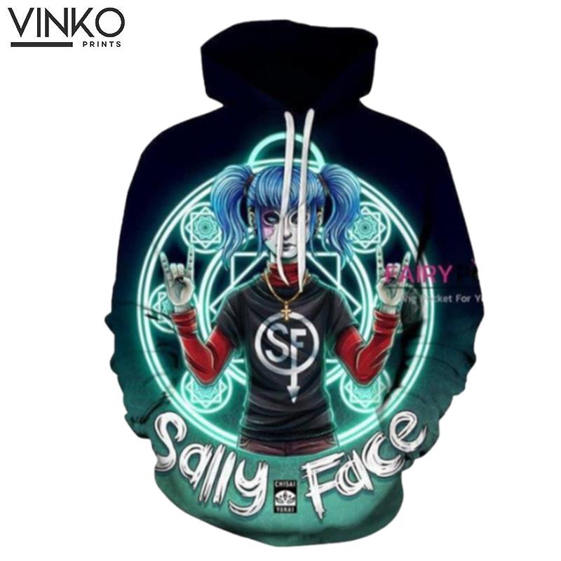 Sally Face Sal Fisher Black Hoodie