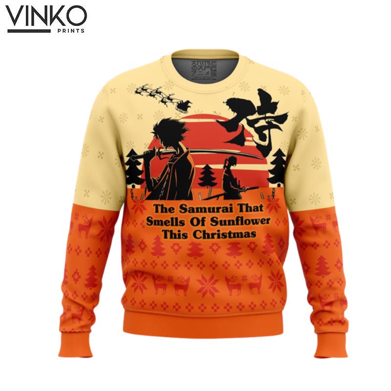 Samurai Champloo The Samurai That Smells Of Sunflower This Christmas Ugly Christmas Sweater