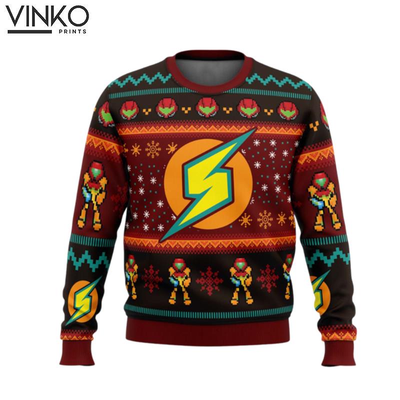 Samus Metroid Ugly Christmas Sweater