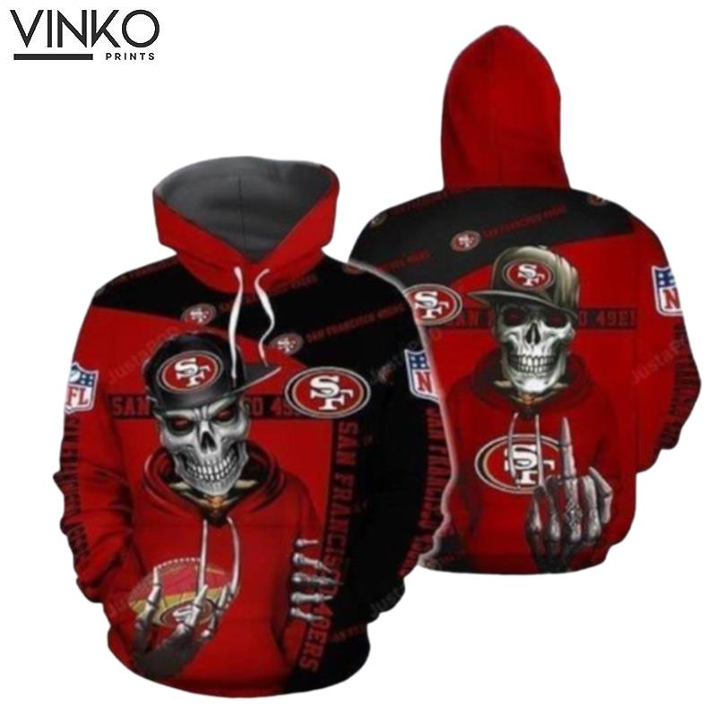 San Francisco 49Ers Hip Hop Skull Hoodie