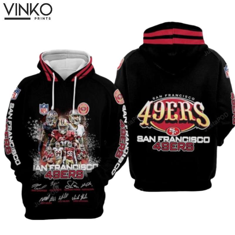 San Francisco 49Ers Nfl Football Anniversary Black San Francisco 49Ers Hoodie