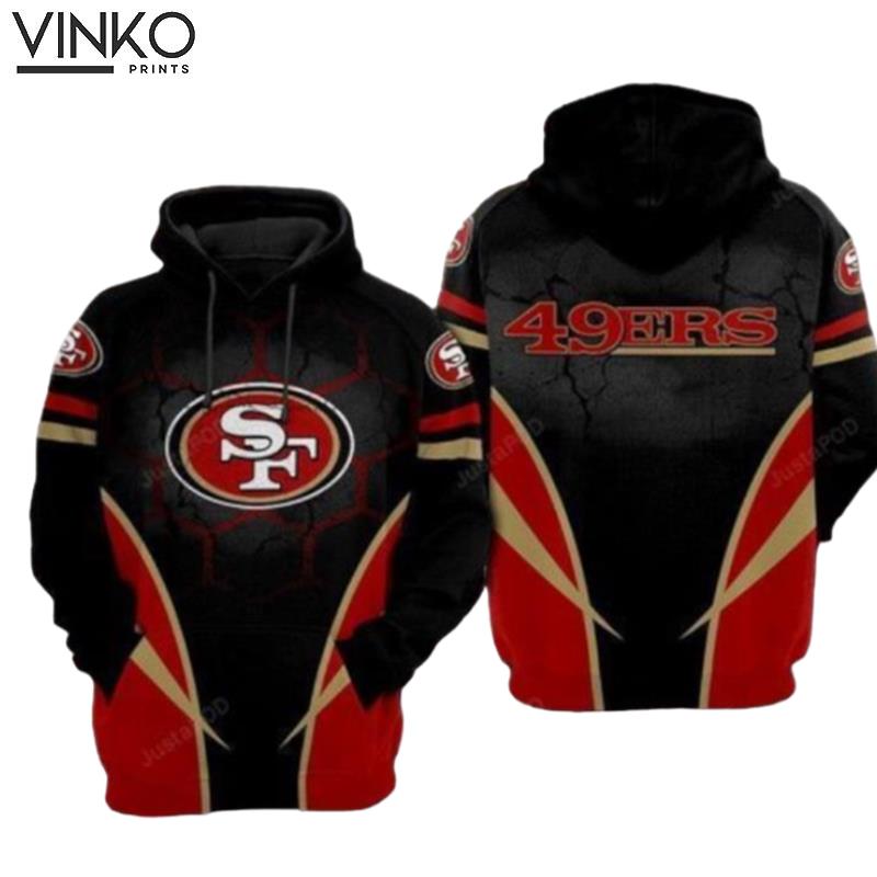 San Francisco 49Ers Nfl Football Black Red San Francisco 49Ers Hoodie