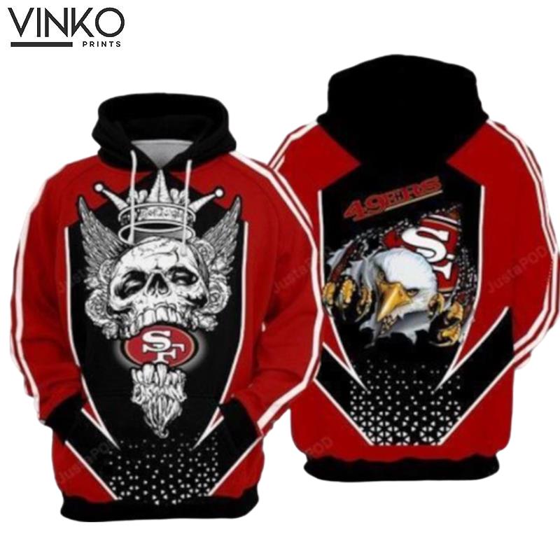 San Francisco 49Ers Nfl Football King Skull San Francisco 49Ers Hoodie