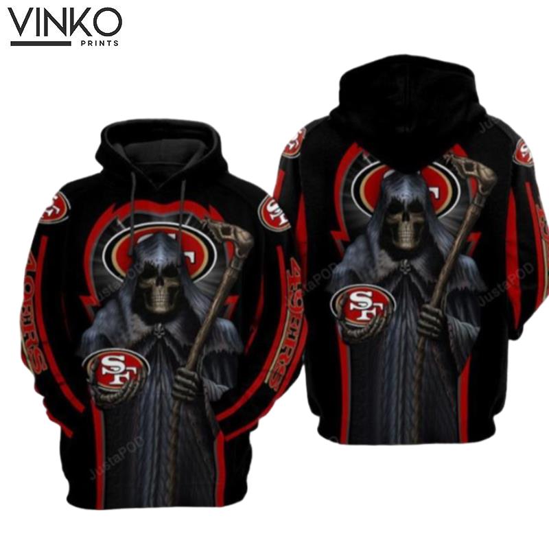 San Francisco 49Ers Nfl Football Skull Death San Francisco 49Ers Hoodie