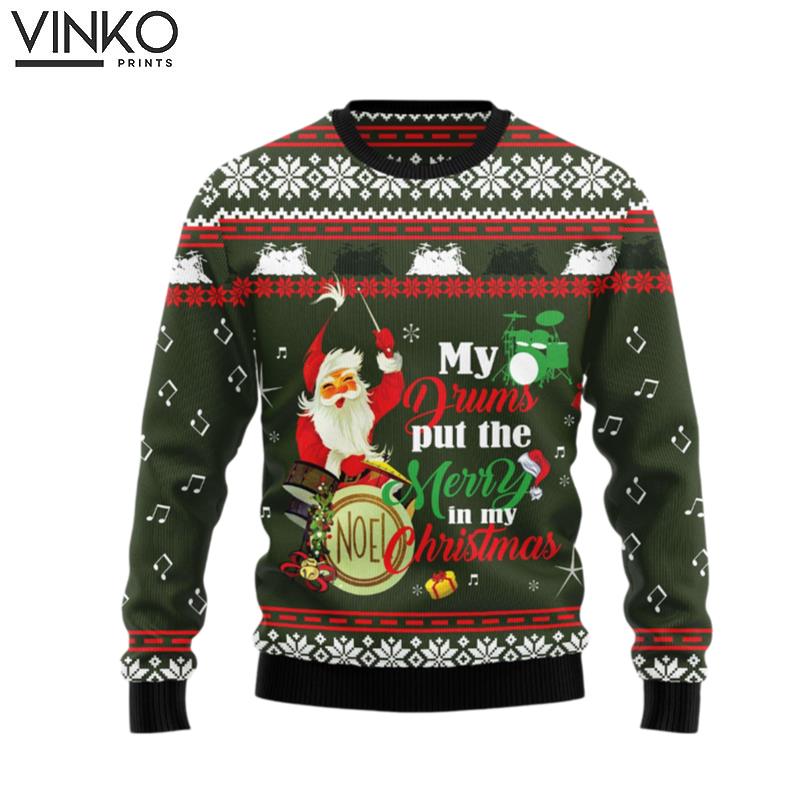 Santa And Drum T0311 Ugly Christmas Sweater