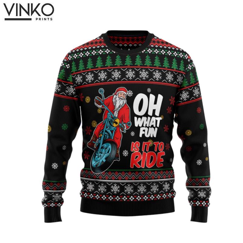 Santa And Motor T1911 Ugly Christmas Sweater