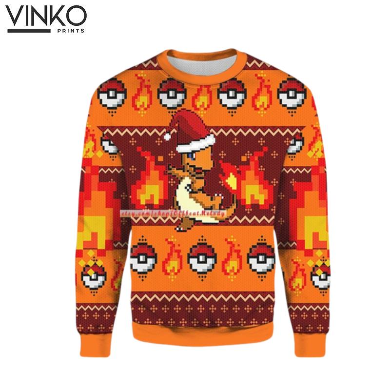 Santa Charmander Christmas Ugly Christmas Sweater