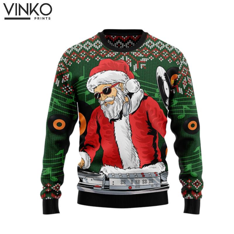 Santa Claus DJ Christmas Ugly Christmas Sweater