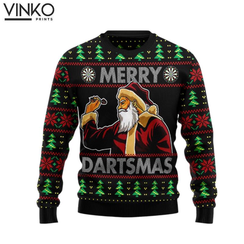 Santa Claus Merry Dartsmas HT103001 Ugly Christmas Sweater