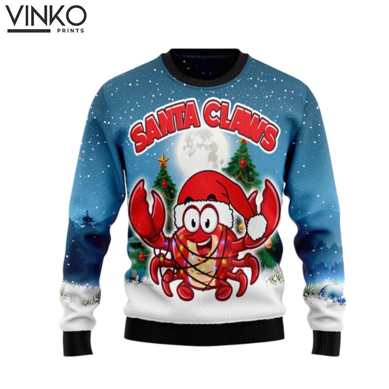 Santa Claws Crabs HT102204 Ugly Christmas Sweater