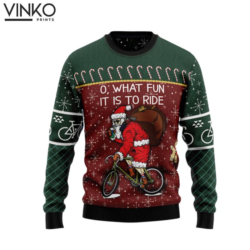 Santa Cycling Christmas For Men And Women Ugly Christmas Sweater