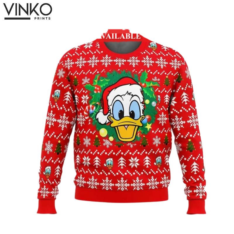 Santa Duck 3D All Over Printed Tshirt Famous Cartoon Character Ugly Christmas Sweater