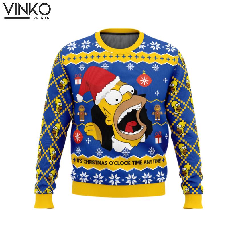 Santa Homer The Simpsons Ugly Christmas Sweater