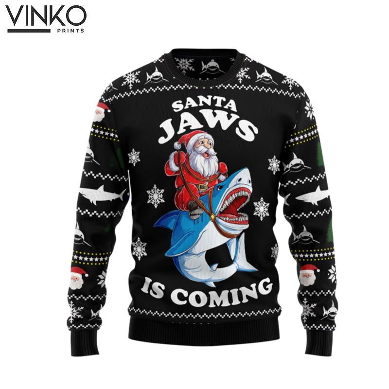 Santa Jaws Christmas Ugly Christmas Sweater