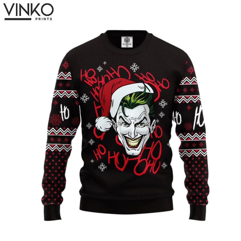 Santa Joker Smile Hohoho 322 Ugly Christmas Sweater