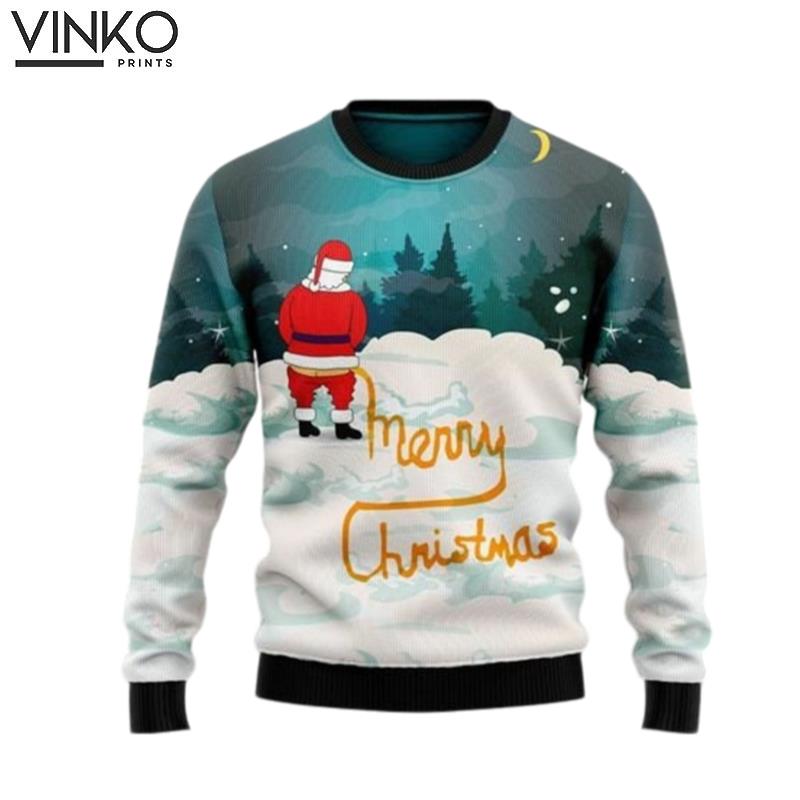 Santa Merry Christmas For Men amp Women Adult Ugly Christmas Sweater