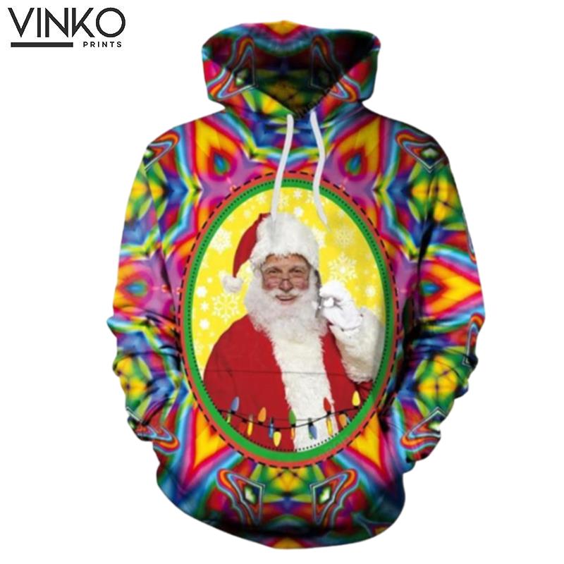 Santa Mirror Christmas Hoodie